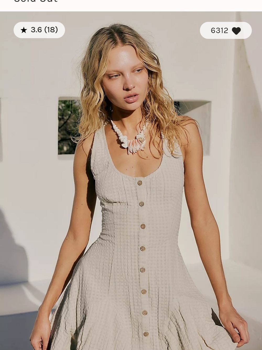 Free People Emilia Check Pucker dress Small NWOT